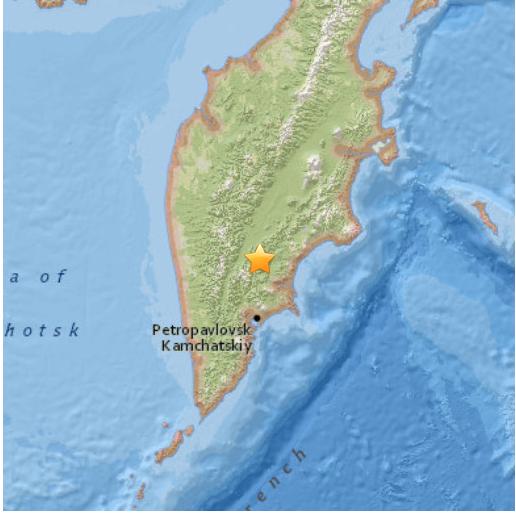 俄羅斯東北部勘察加東岸近海附近發生7.0級地震(圖)